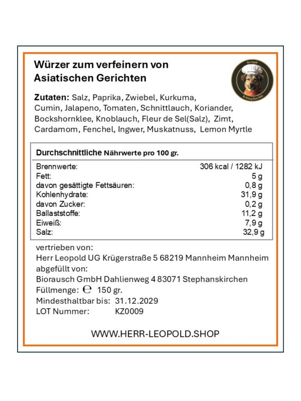 herr-leopold-asien-etikett-zutaten Gewürzmischung Asien