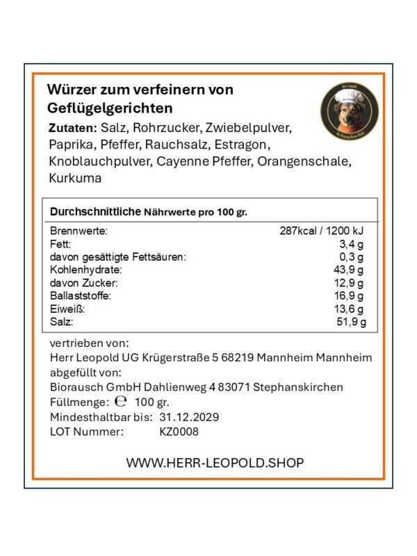 herr-leopold-gefluegel-etikett-zutaten Gewürzmischung Geflügel