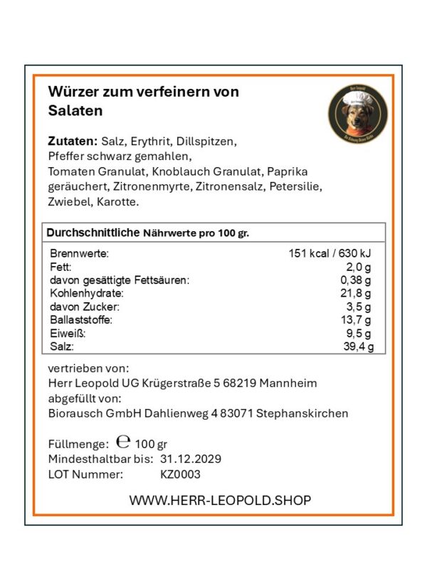 Gewürzmischung Salate