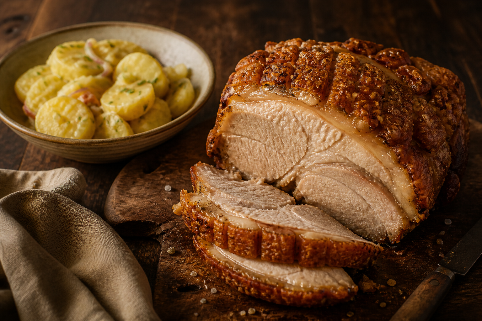 Schweinebraten mit Kruste