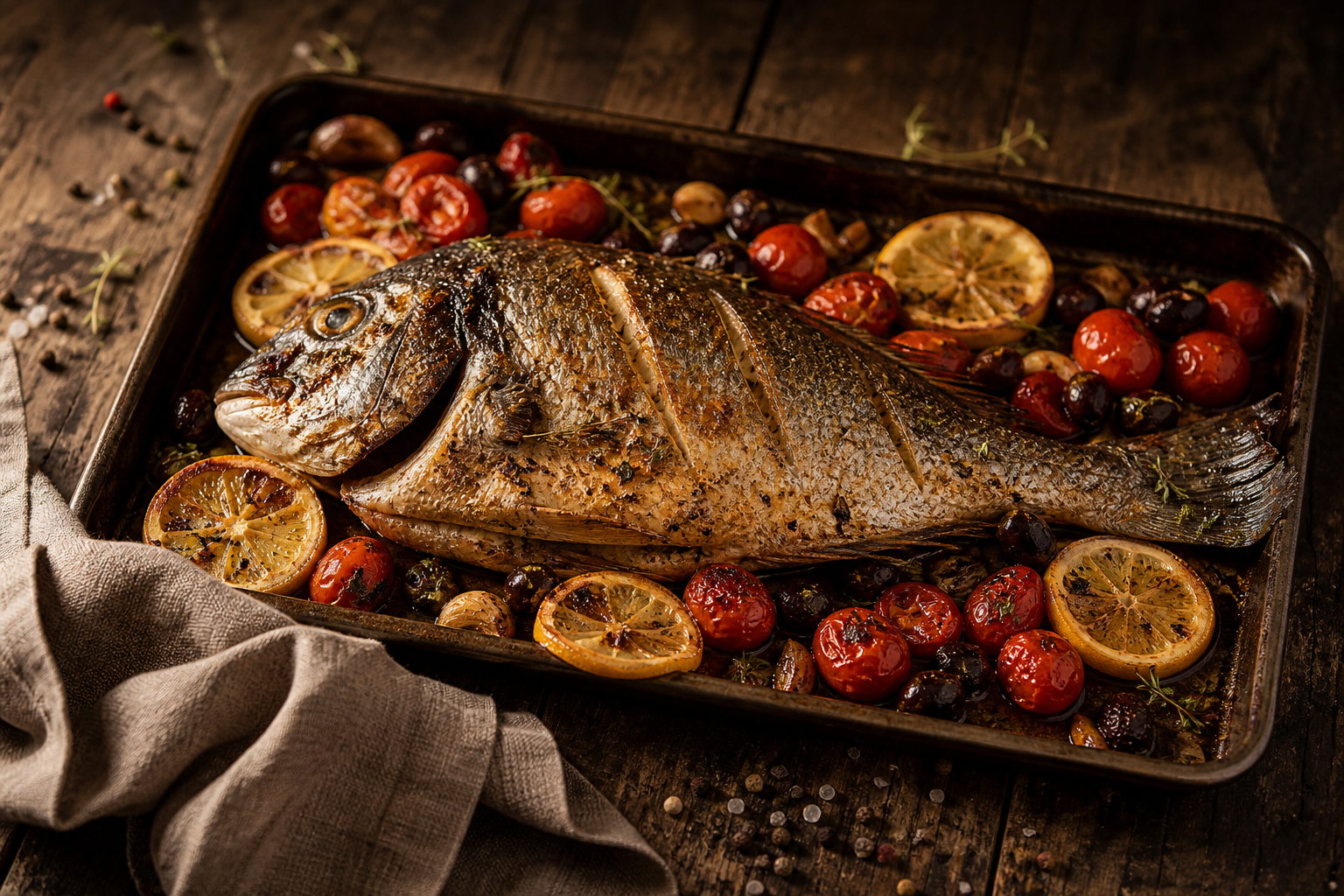 Ofenfisch mit Zitrone